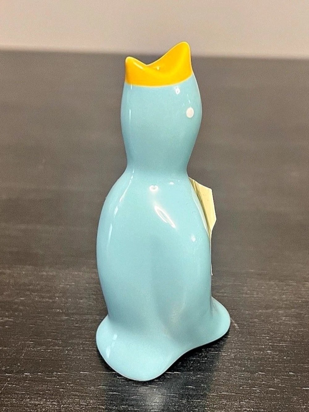 Sur La Table Ceramic Pie Bird Vent Funnel Light Blue W/ Yellow Beak 4” Farmhouse